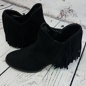 Not Rated Fringe Ankle Booties size 6.5